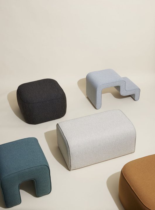 Hübsch - Cube Pouf Dunkelbraun