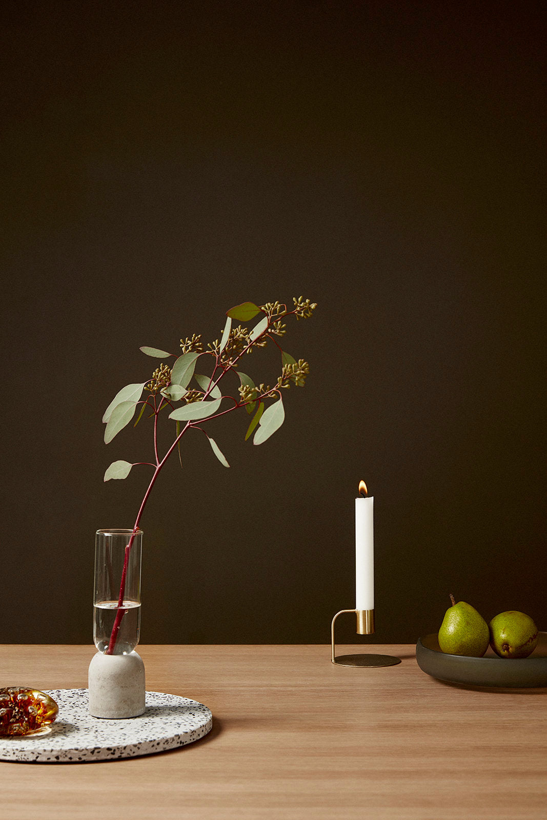 Hübsch Kerzenhalter, metall, messing