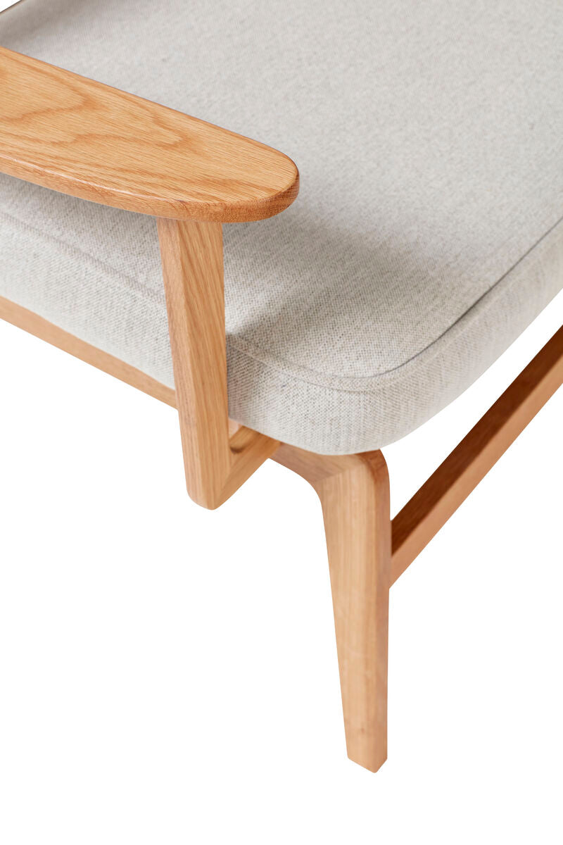 Hübsch - Haze Loungestuhl Grau/Naturfarben