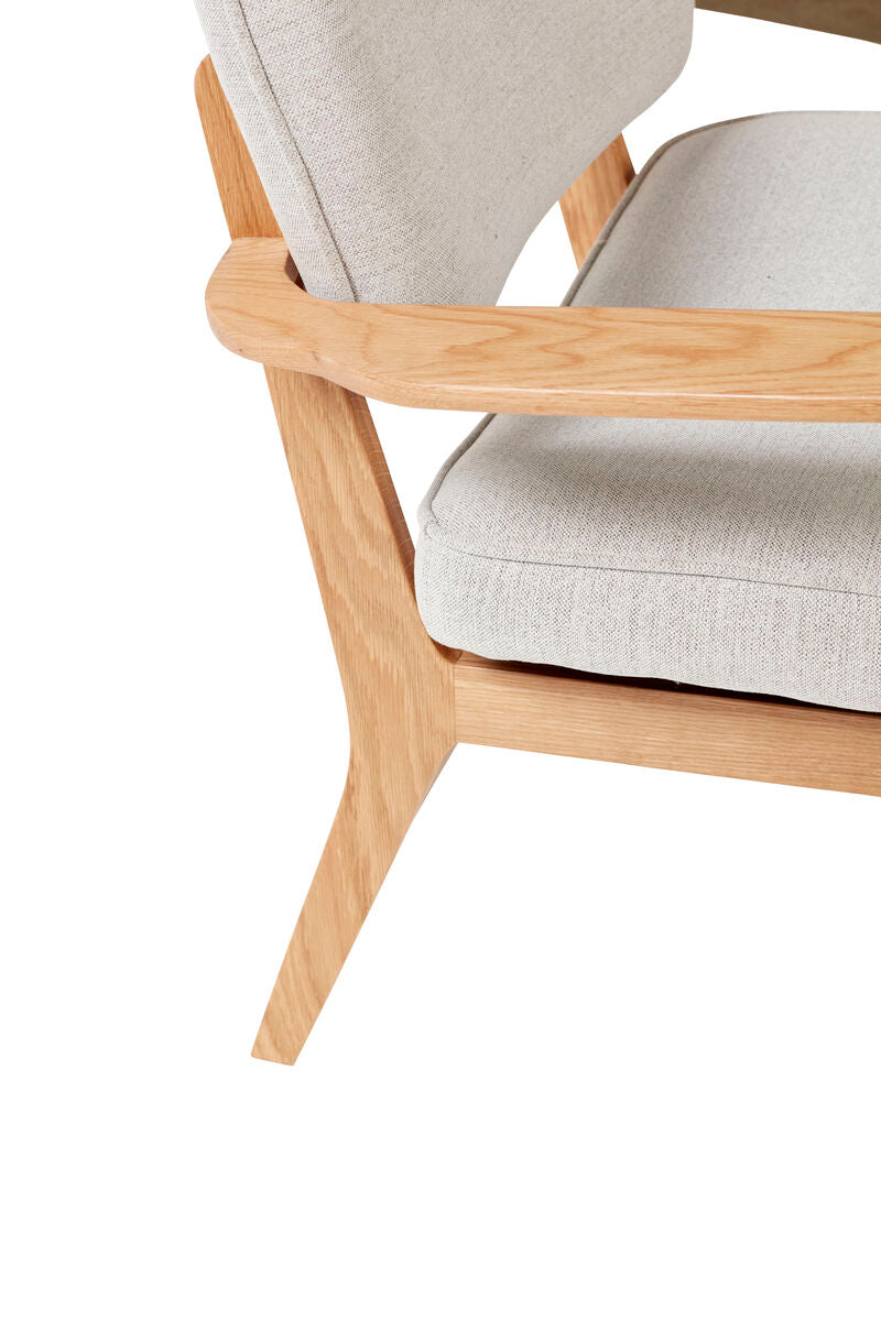 Hübsch - Haze Loungestuhl Grau/Naturfarben