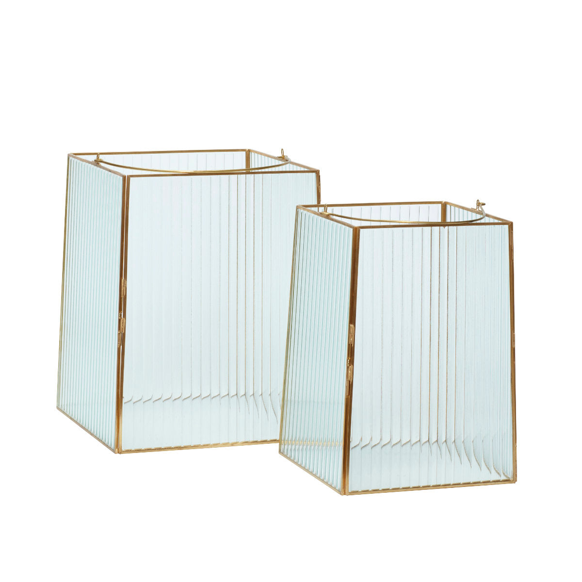 Hübsch Laterne, Glas / Metall, 2er Set