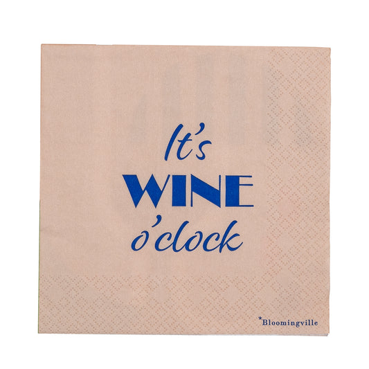 Wine Serviette, Blue, FSC® Mix, Papier
