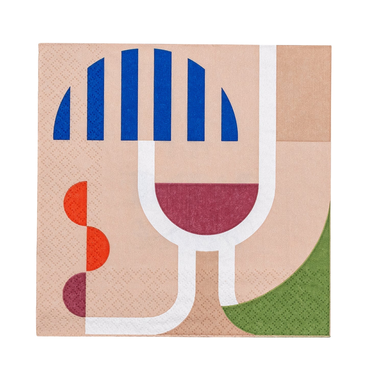 Wine Serviette, Blue, FSC® Mix, Papier