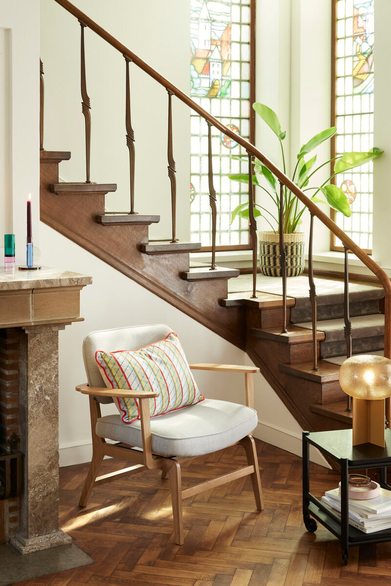 Hübsch - Haze Loungestuhl Grau/Naturfarben