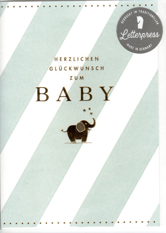 Rössler Klappkarte - Herzlichen Glückwunsch zum Baby - Boy