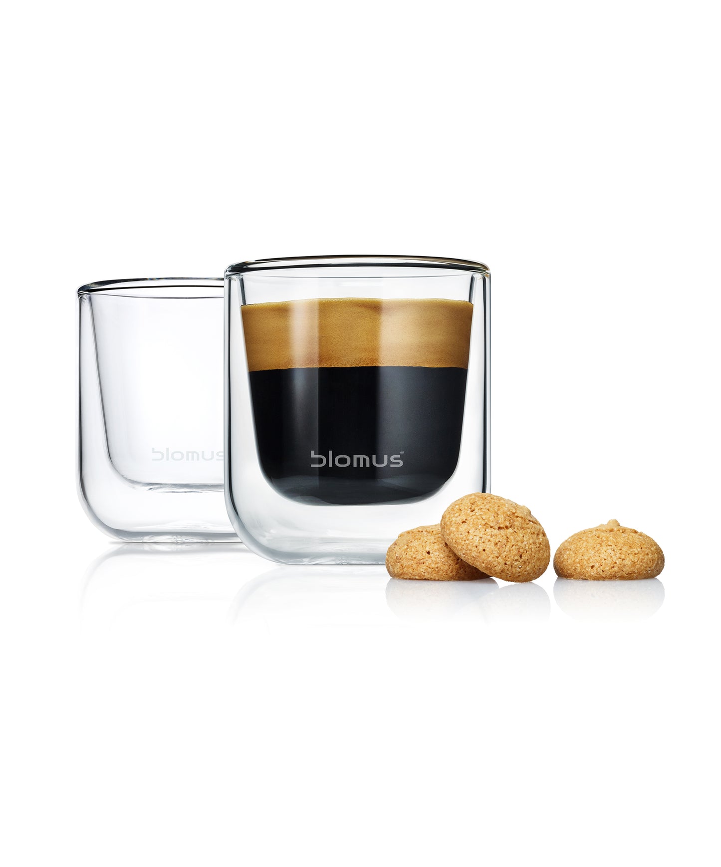 Blomus Set 2 Espresso-Gläser NERO